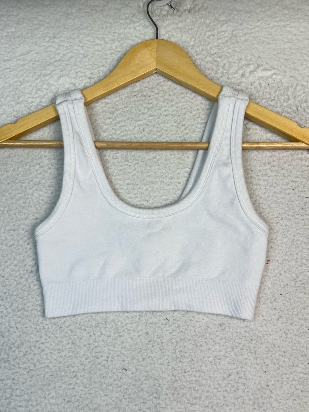 Alo white sports bra